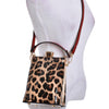 Priscilla Patent Leopard Pyramid Bag