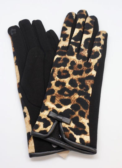 Leopard Texting Gloves
