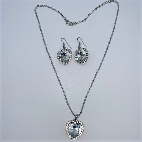 Heart Necklace & Earring Set